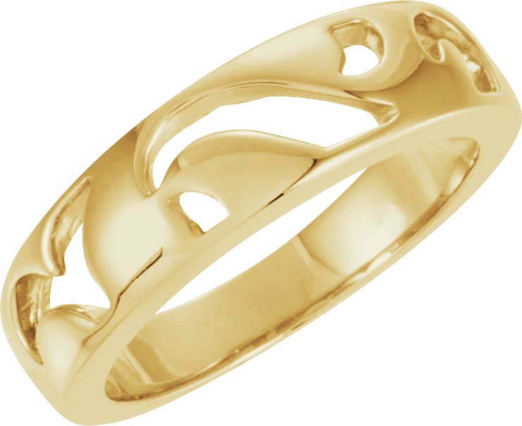 14K Yellow 5 mm Pierced Stackable Ring