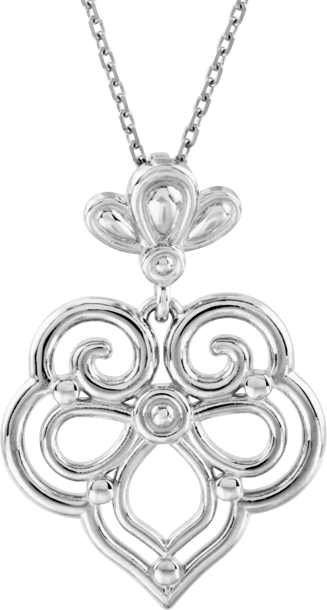 Sterling Silver Decorative 18 inch Necklace Ref. 4932269