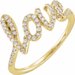 14K Yellow 1/4 CTW Natural Diamond Love Ring