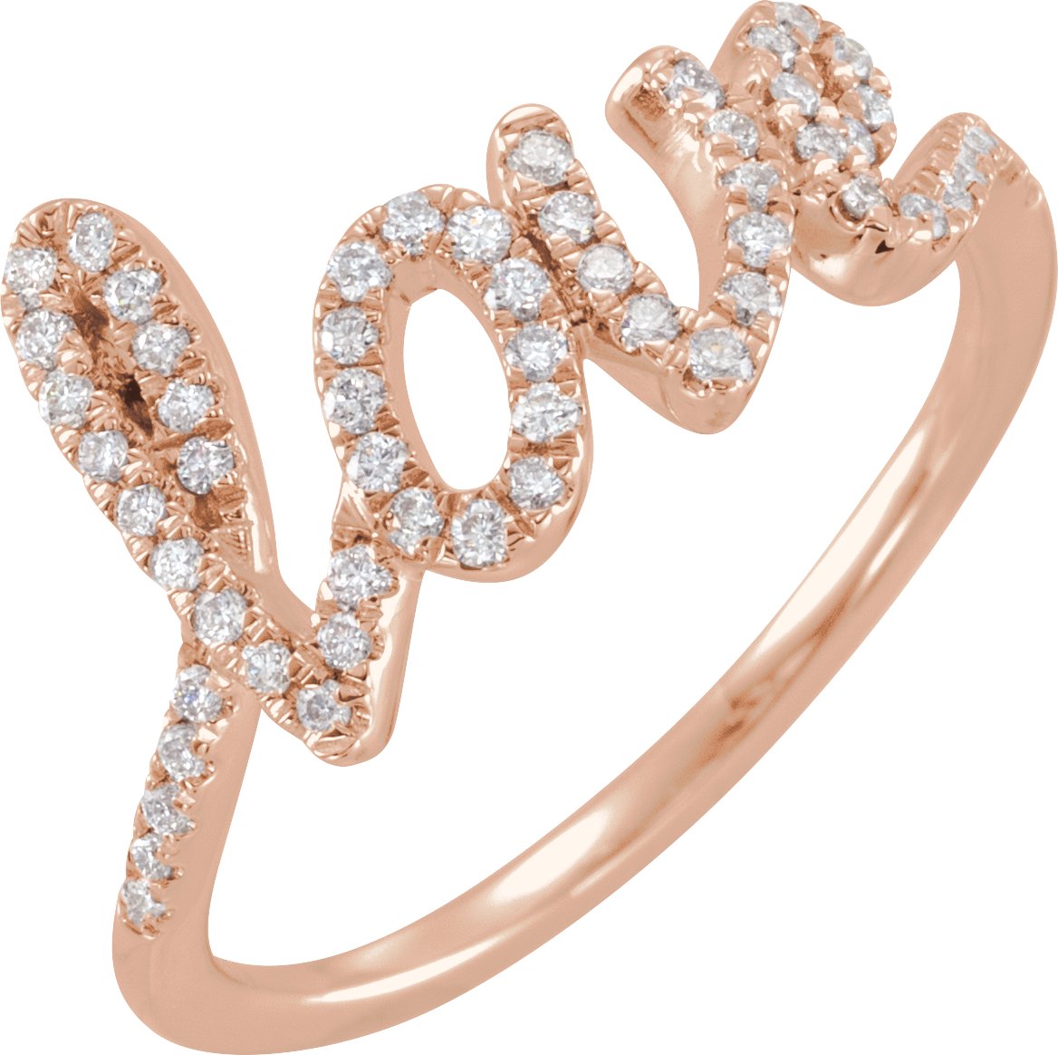 14K Rose .25 CTW Diamond Love Ring Ref. 16771026