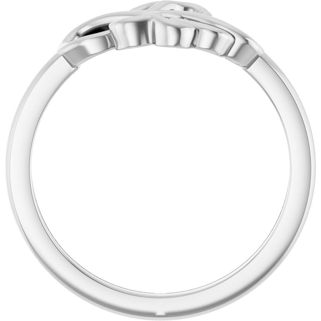 14K White Freeform Ring