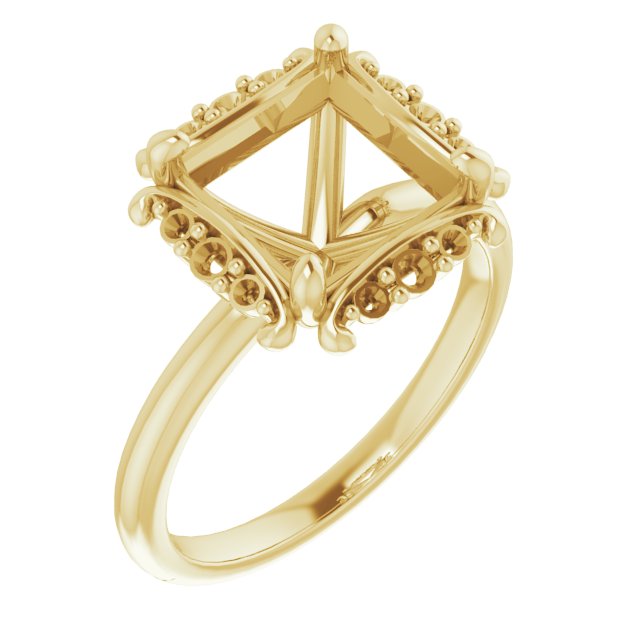 Claw-Prong Halo-Style Engagement Ring