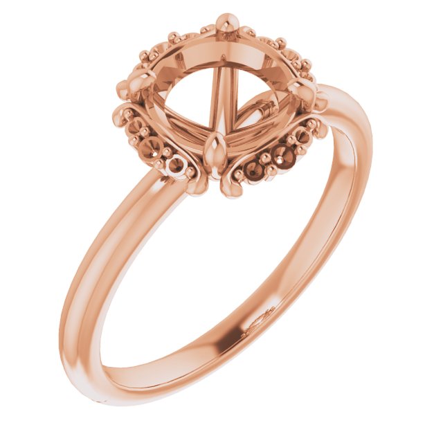 Claw-Prong Halo-Style Engagement Ring