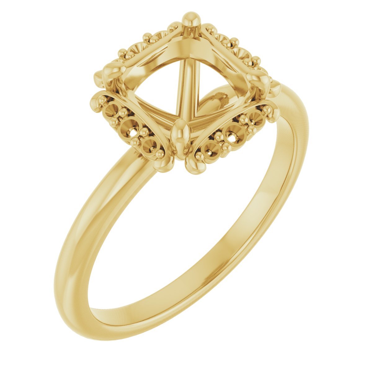 Claw-Prong Halo-Style Engagement Ring