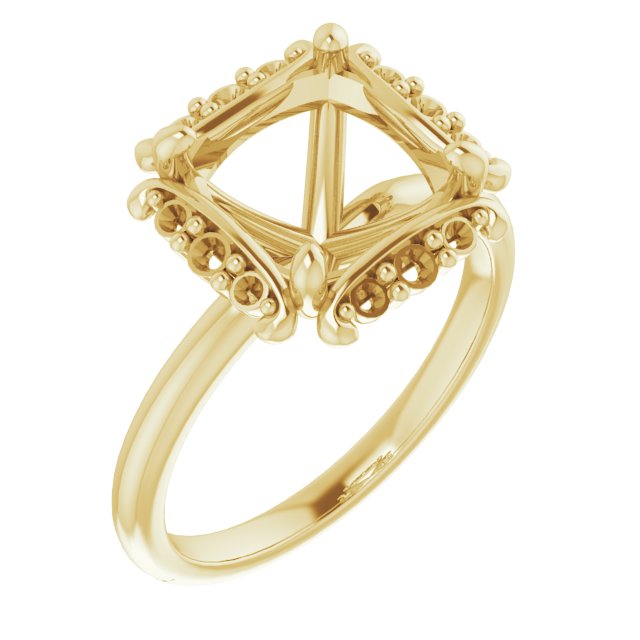 Claw-Prong Halo-Style Engagement Ring
