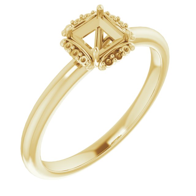 Claw-Prong Halo-Style Engagement Ring