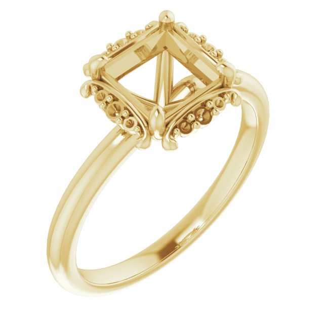 Claw-Prong Halo-Style Engagement Ring
