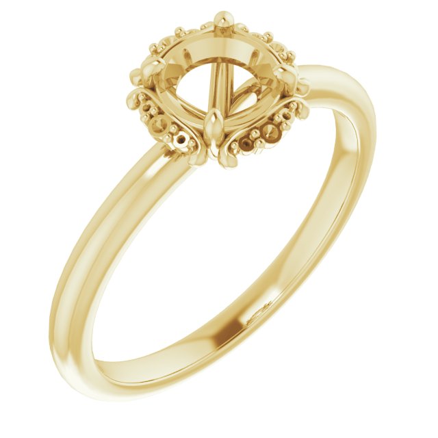 Claw-Prong Halo-Style Engagement Ring