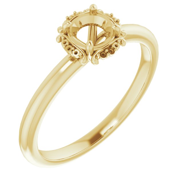 Claw-Prong Halo-Style Engagement Ring