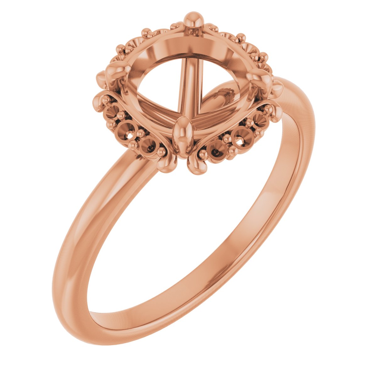 Claw-Prong Halo-Style Engagement Ring