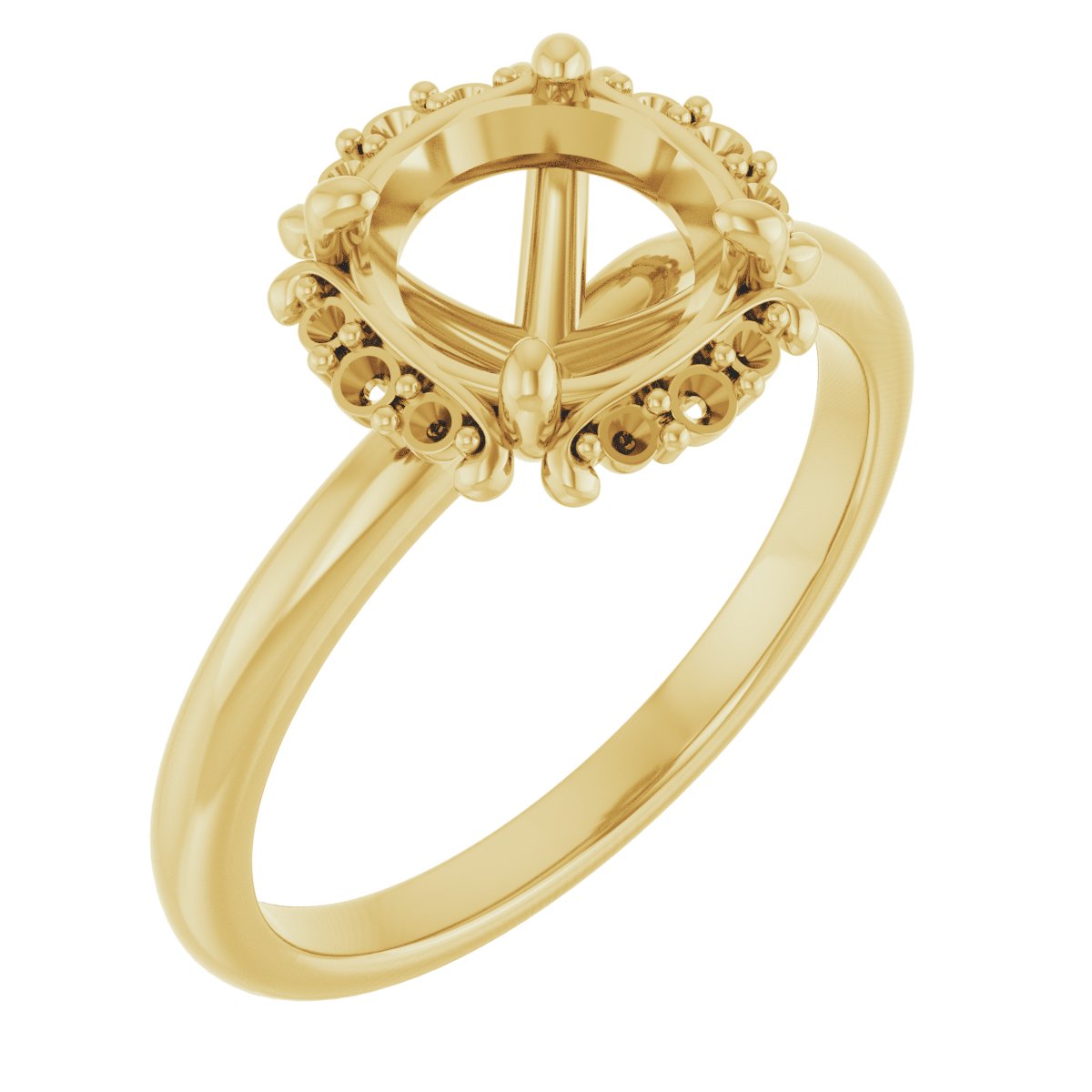 Claw-Prong Halo-Style Engagement Ring