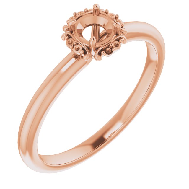 Claw-Prong Halo-Style Engagement Ring