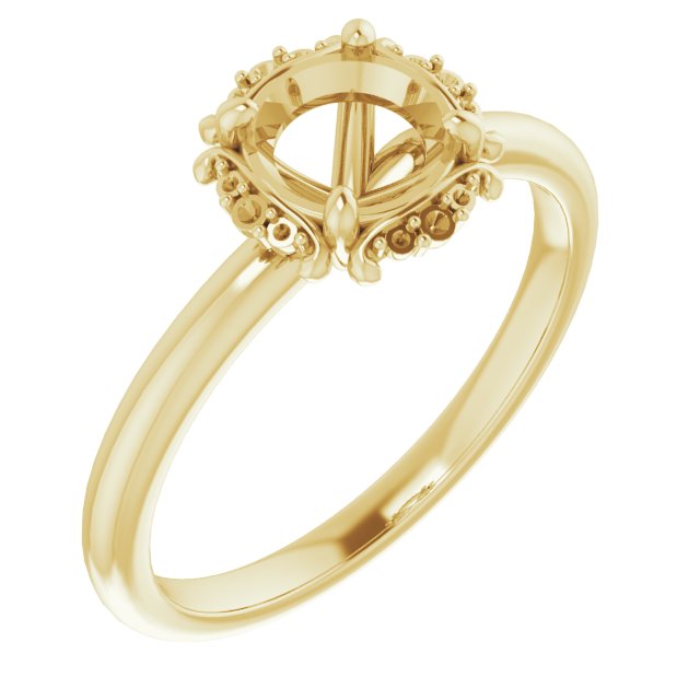 Claw-Prong Halo-Style Engagement Ring