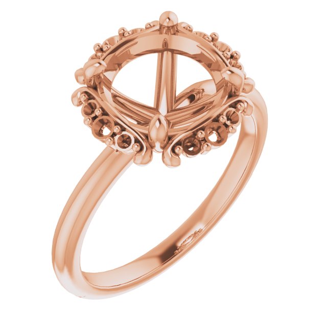 Claw-Prong Halo-Style Engagement Ring