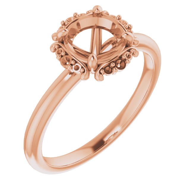 Claw-Prong Halo-Style Engagement Ring