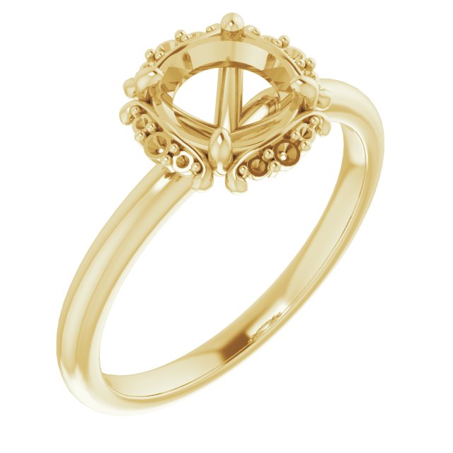 Claw-Prong Halo-Style Engagement Ring