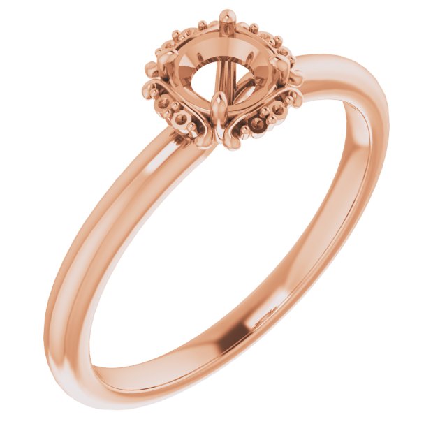 Claw-Prong Halo-Style Engagement Ring