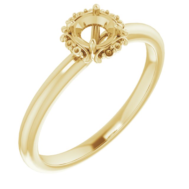 Claw-Prong Halo-Style Engagement Ring