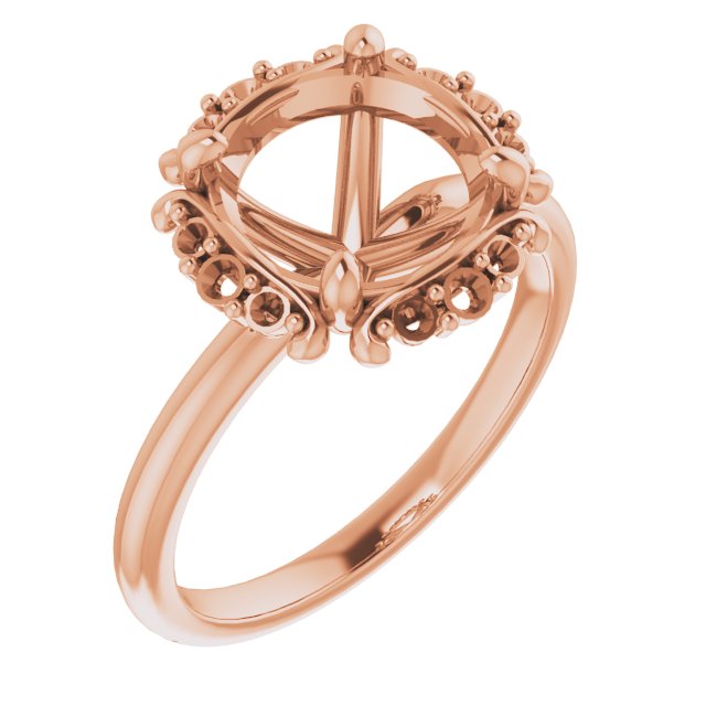 Claw-Prong Halo-Style Engagement Ring
