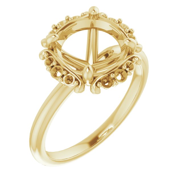 Claw-Prong Halo-Style Engagement Ring