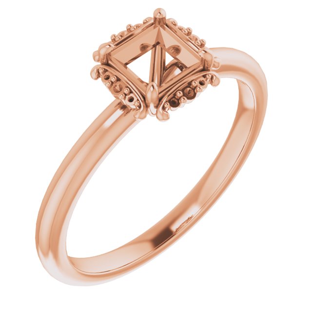 Claw-Prong Halo-Style Engagement Ring