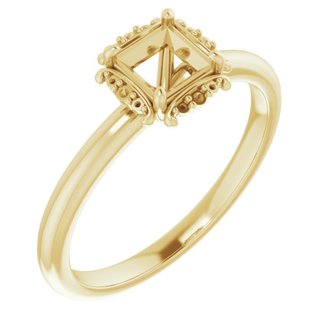 Claw-Prong Halo-Style Engagement Ring