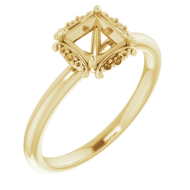 Claw-Prong Halo-Style Engagement Ring