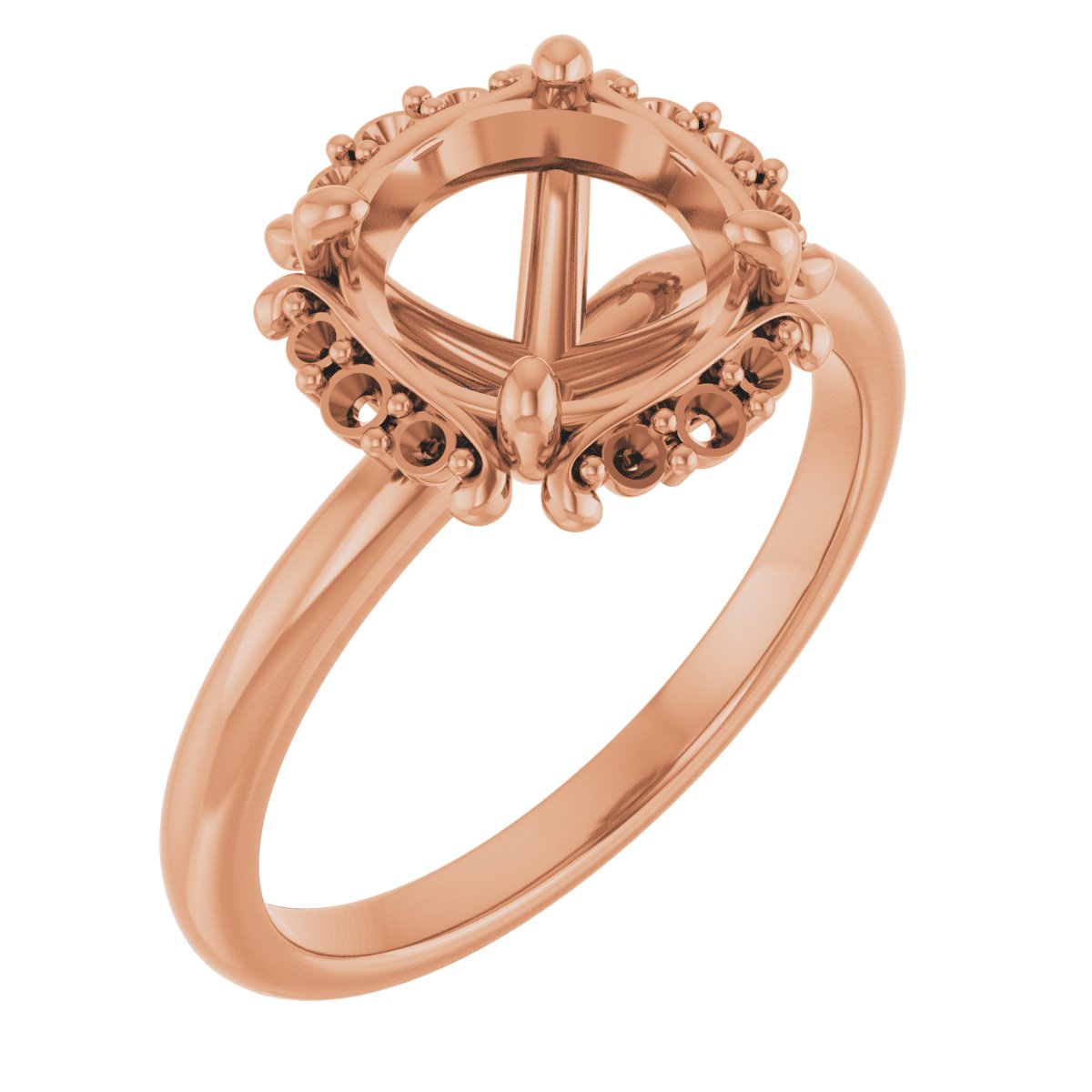 Claw-Prong Halo-Style Engagement Ring