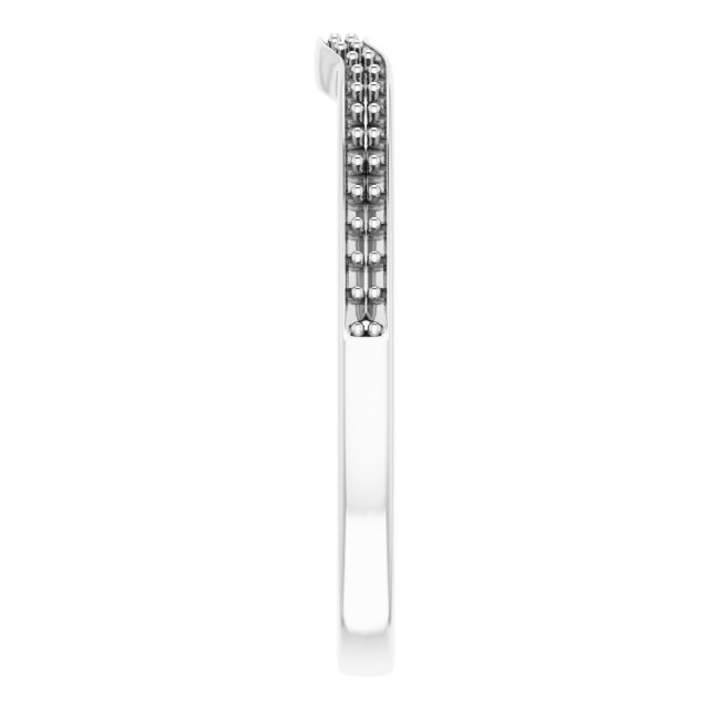 Band Mounting for 8x8 mm Heart Ring view 4