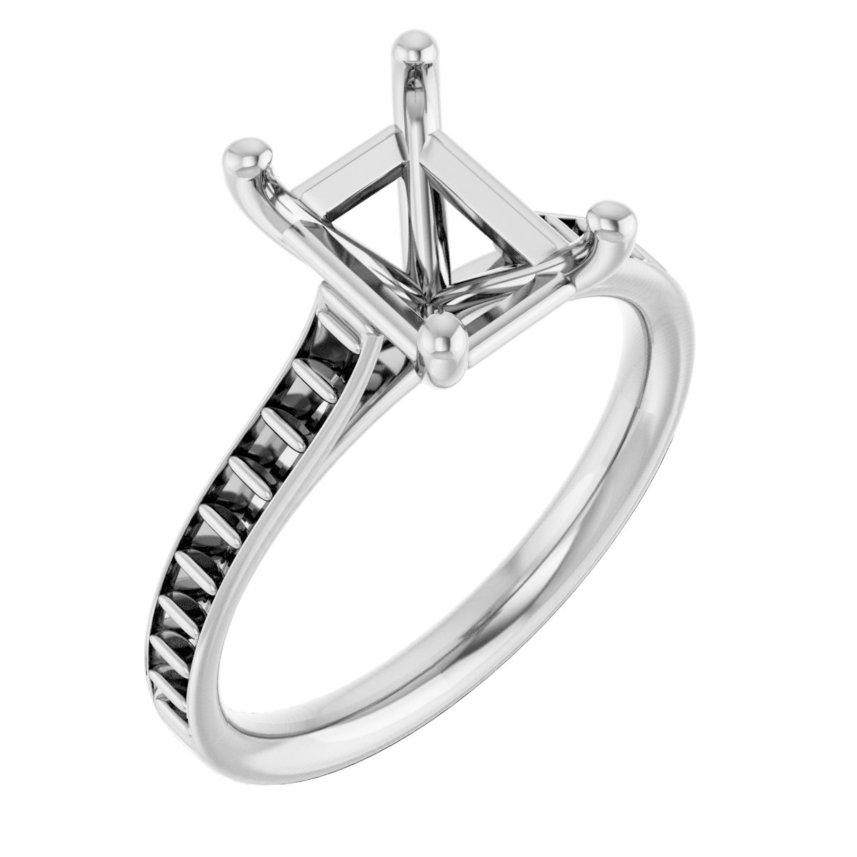 Accented Engagement Ring
