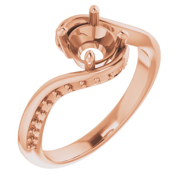 Accented Bypass Engagement Ring