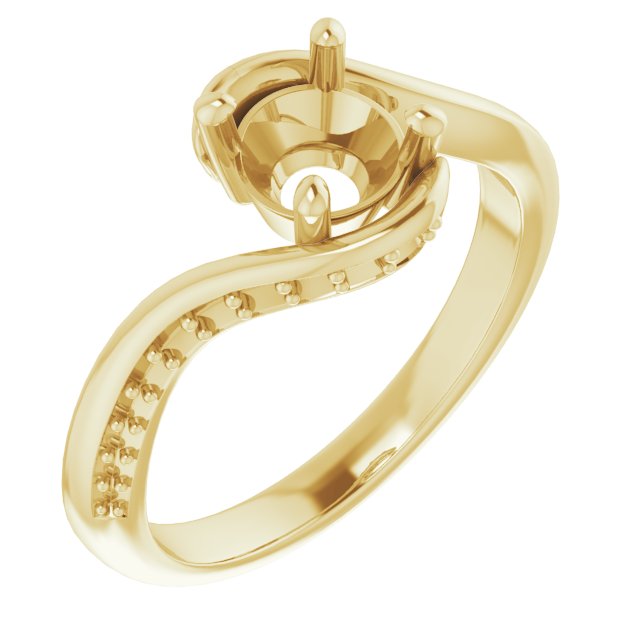 Accented Bypass Engagement Ring