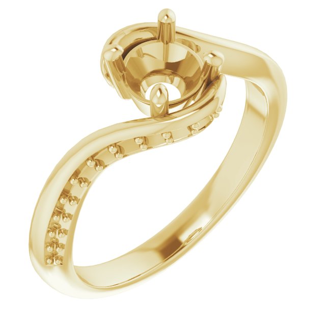 Accented Bypass Engagement Ring