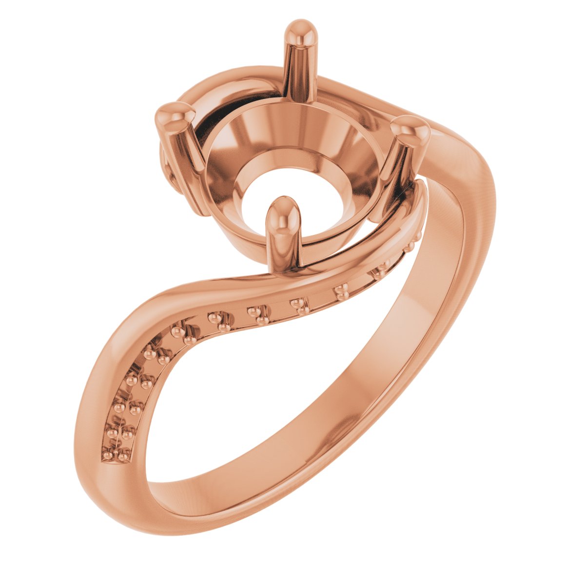 Accented Bypass Engagement Ring