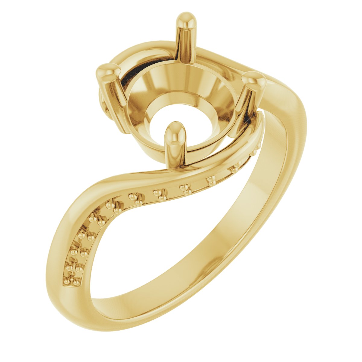 Accented Bypass Engagement Ring