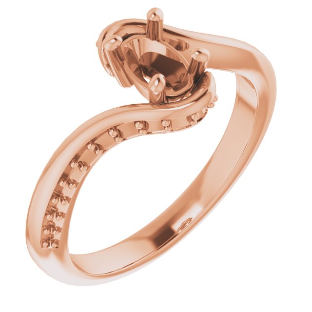 Accented Bypass Engagement Ring