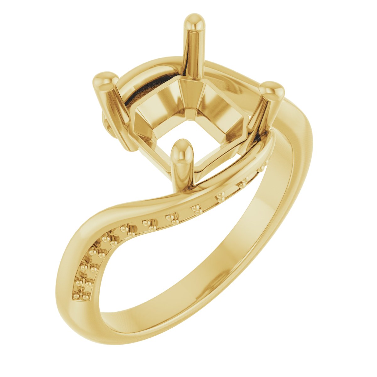 Accented Bypass Engagement Ring