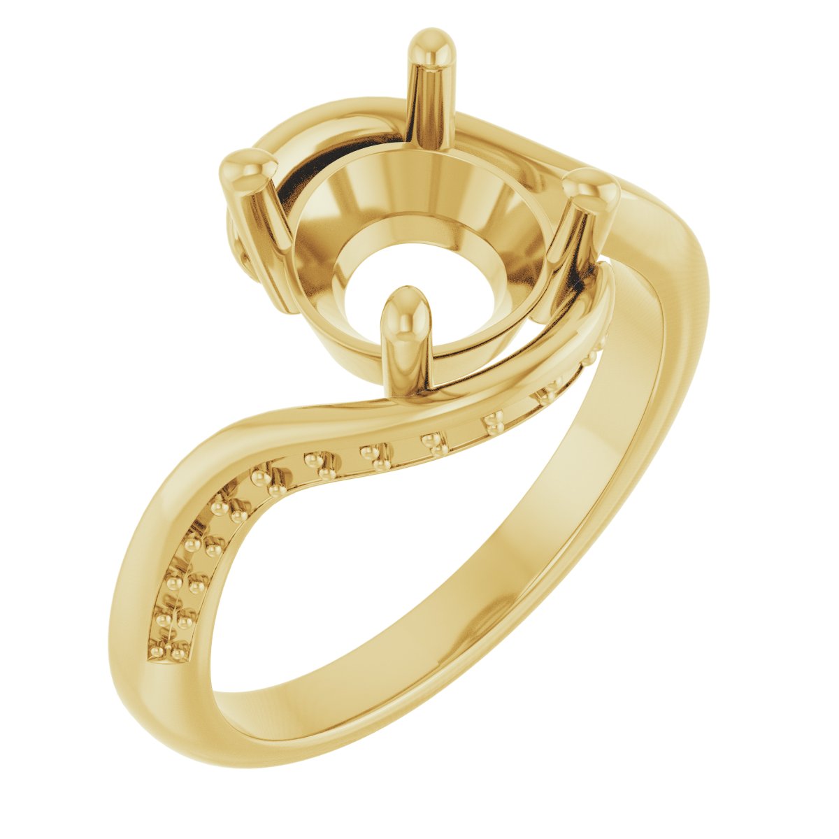 Accented Bypass Engagement Ring