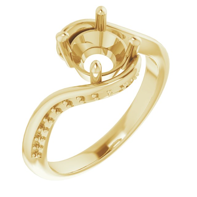 Accented Bypass Engagement Ring