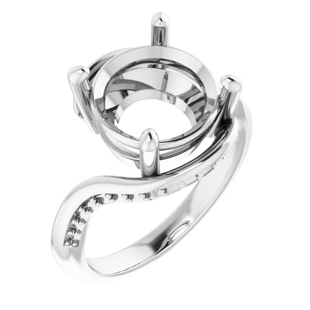 Accented Bypass Engagement Ring