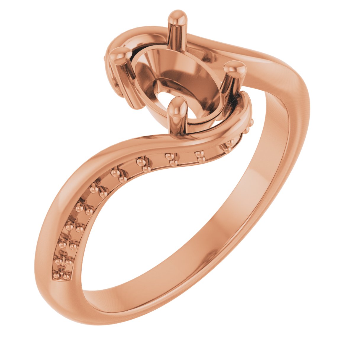 Accented Bypass Engagement Ring