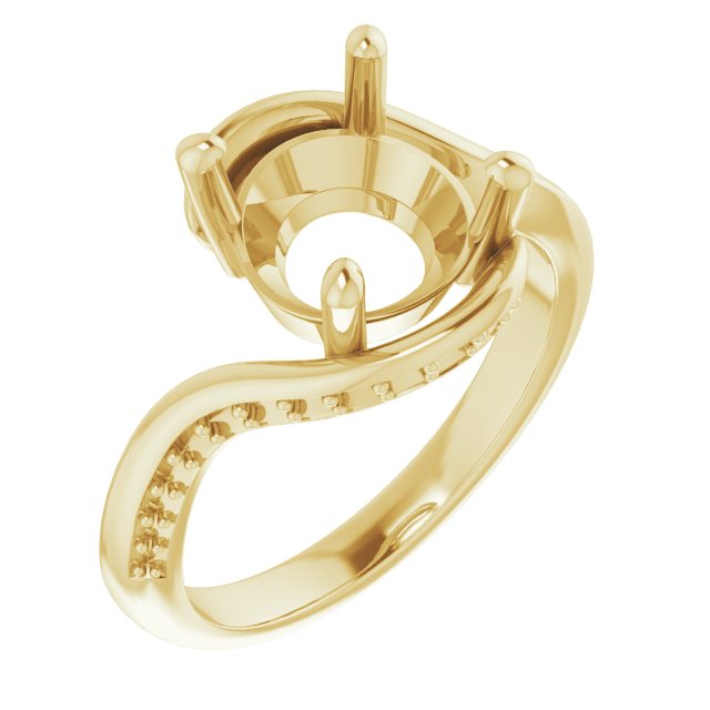 Accented Bypass Engagement Ring