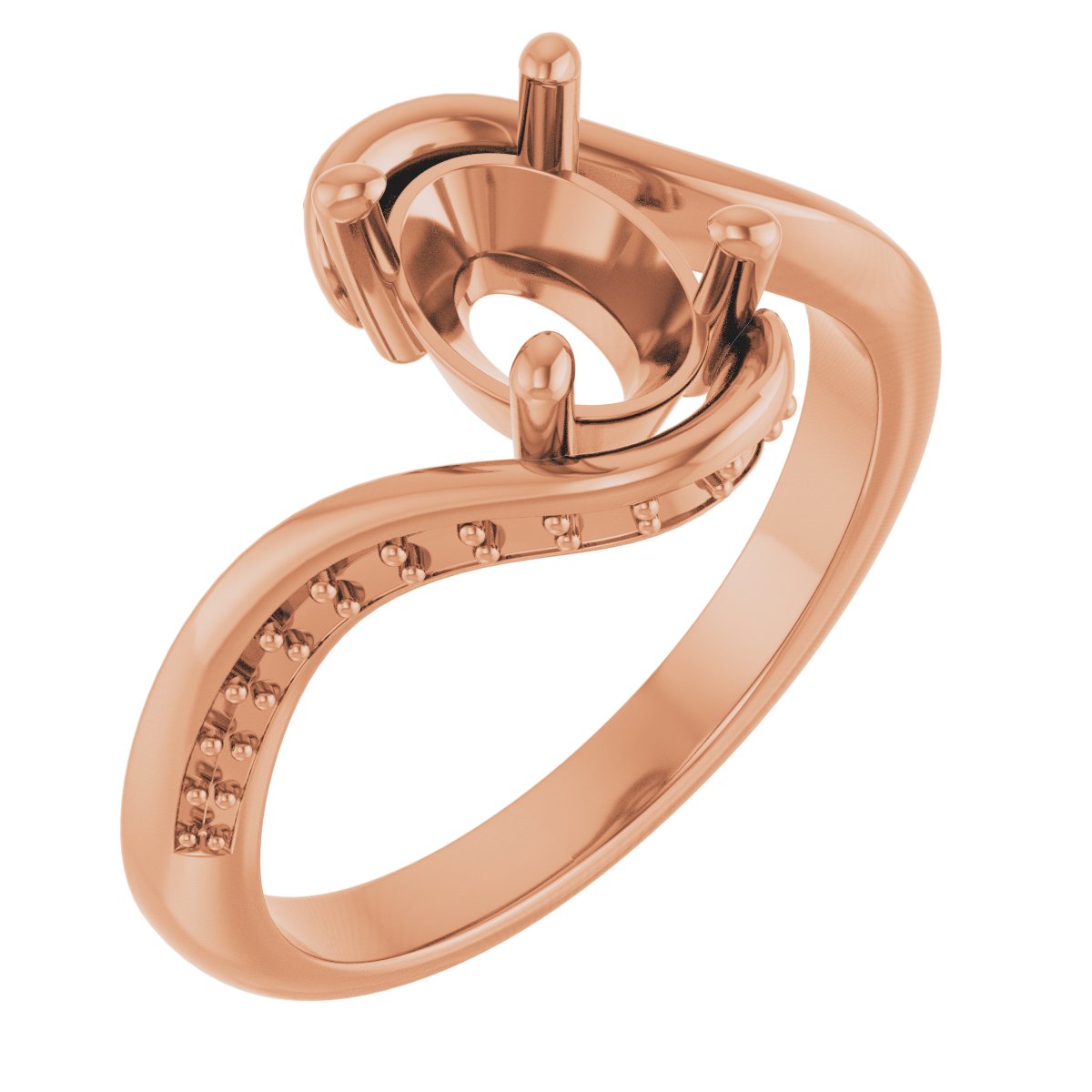 Accented Bypass Engagement Ring