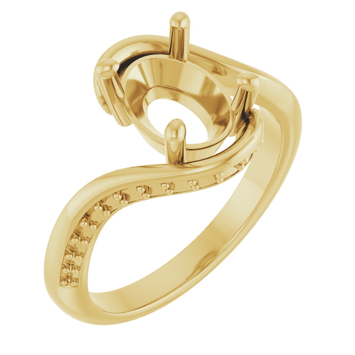 Accented Bypass Engagement Ring