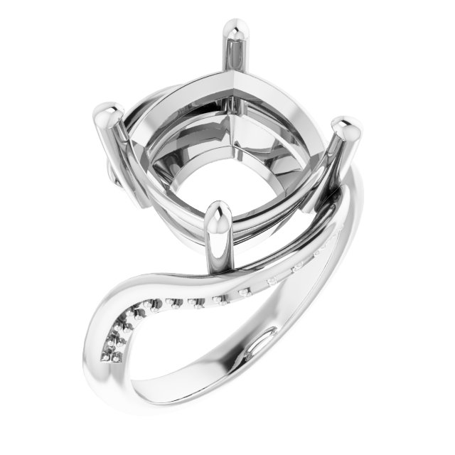 Accented Bypass Engagement Ring