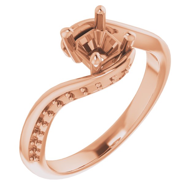 Accented Bypass Engagement Ring