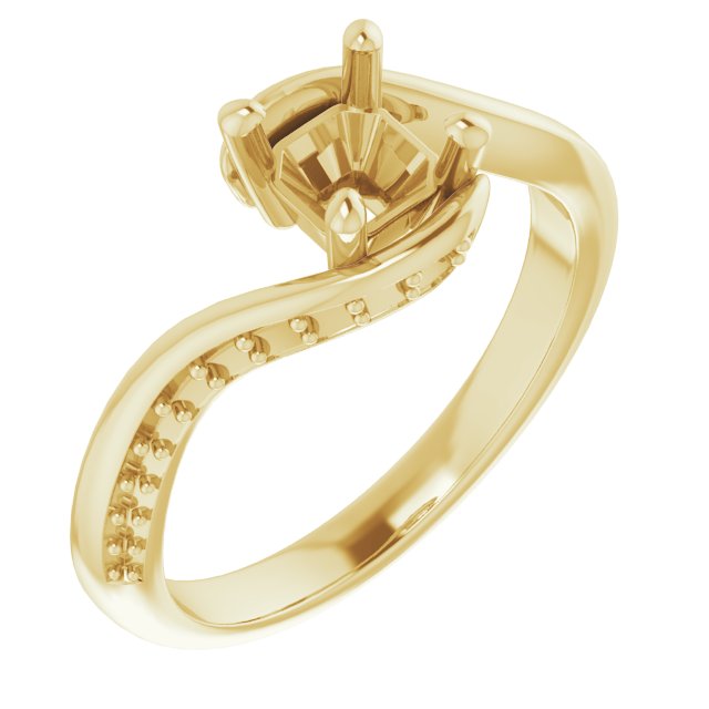 Accented Bypass Engagement Ring