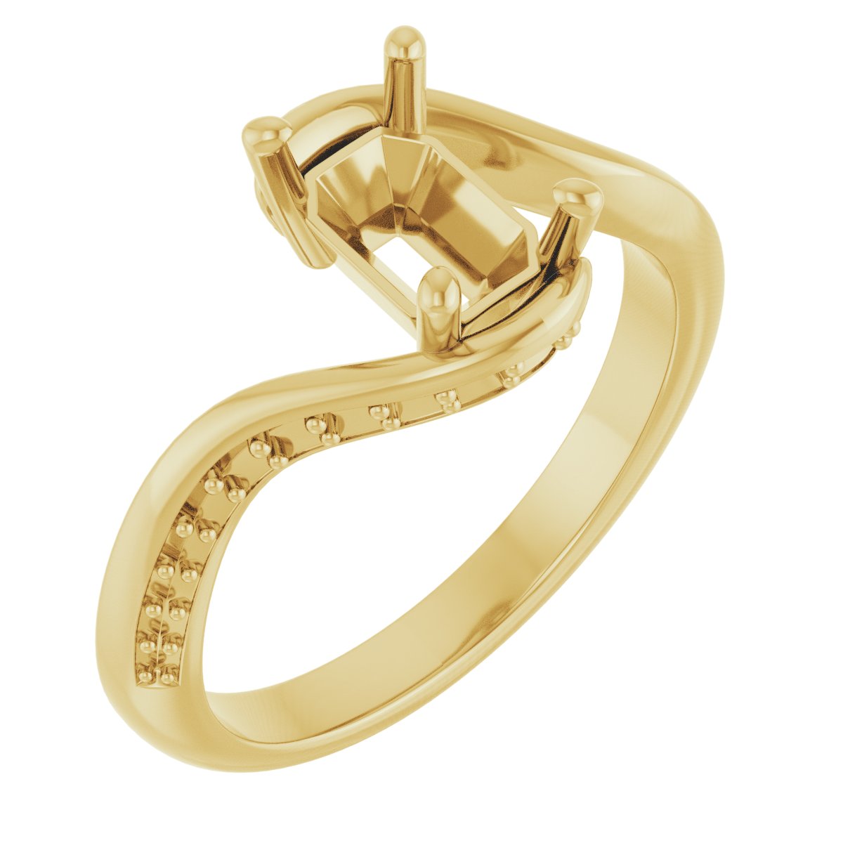 Accented Bypass Engagement Ring
