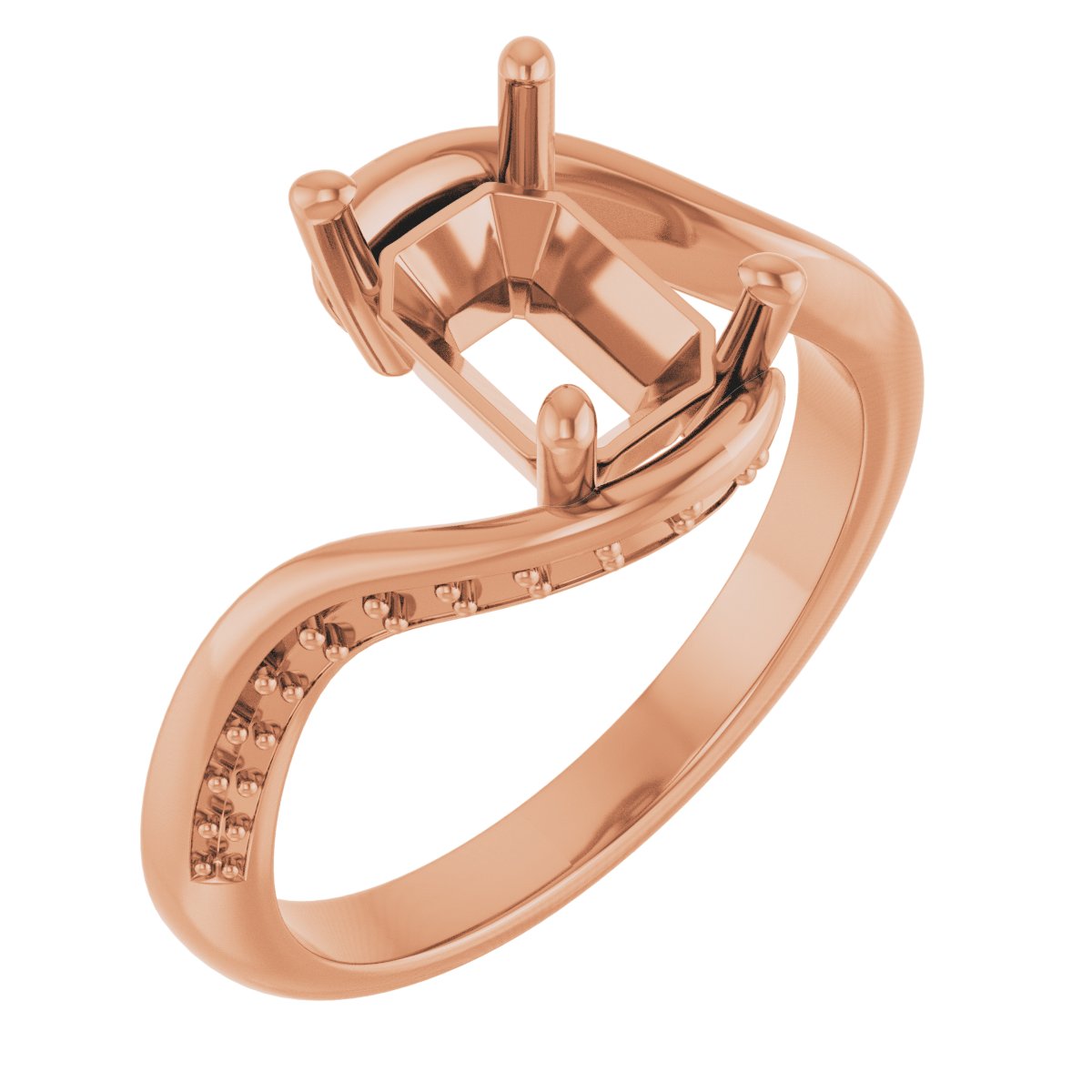 Accented Bypass Engagement Ring