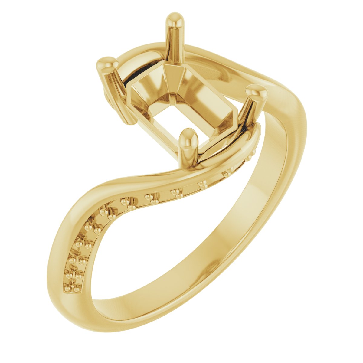 Accented Bypass Engagement Ring